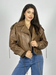 Chaqueta Eco Cuero Forrada Dorso Cocido B4-160