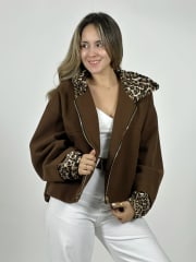 Poleron Forrado Italiano Gorro Print B1-115