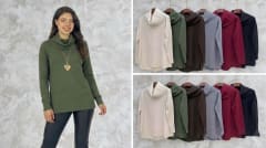 Sweater Spandex Cuello Tortuga Brillo en Bordes A1-29