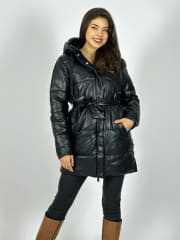 Parka Acolchada Con Cinturon B2-121//133