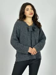 Sweater Lana Relieves Rombos y Perlas A3-75/78