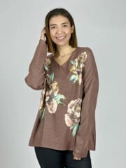 Sweater Spandex Hilo Estampado Floral A1-7/13