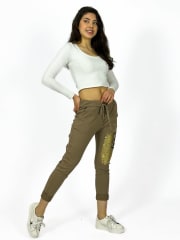 Jogger Italiano Cuadro print Letras Brillantes A2-57/61