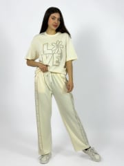 Conjunto Polera+Pantalon con Brillos LOVE A1-11