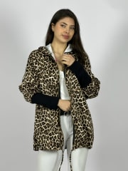 Poleron Print Con Cierre Puños Unicolor A3-74