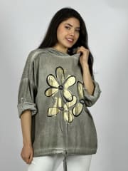 Polera Lino 3 Flores Frontal A4-89