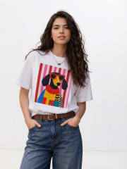 Polera Estampada Perro Sweater con Lentes A4-88
