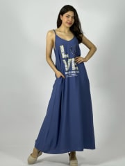 Vestido Crepe S/Mangas LOVE FOREVER A3-73
