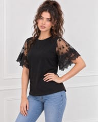 Polera Mangas de Encaje A1-44