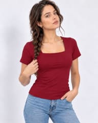 Polera Basica Cuello Cuadrado A4-84