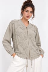 Bomber Lino Flores Bordadas A1-40