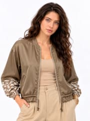 Bomber Satin Dorso Estampado LA RIVIERA Mediterranea A1-42