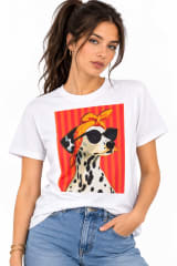 Polera Algodon Dalmata con Pañuelo y Lentes A4-88