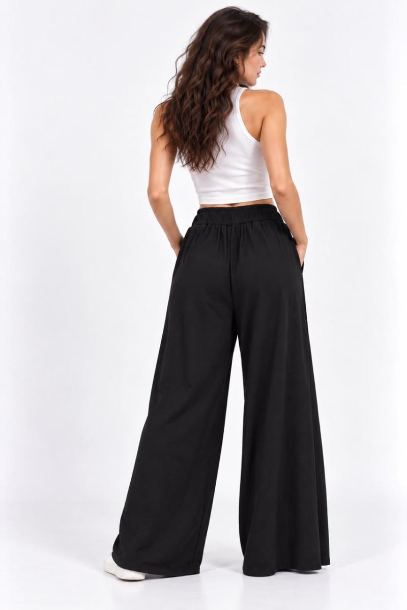 Palazzo Crepe Tachas en Bolsillos A1-91