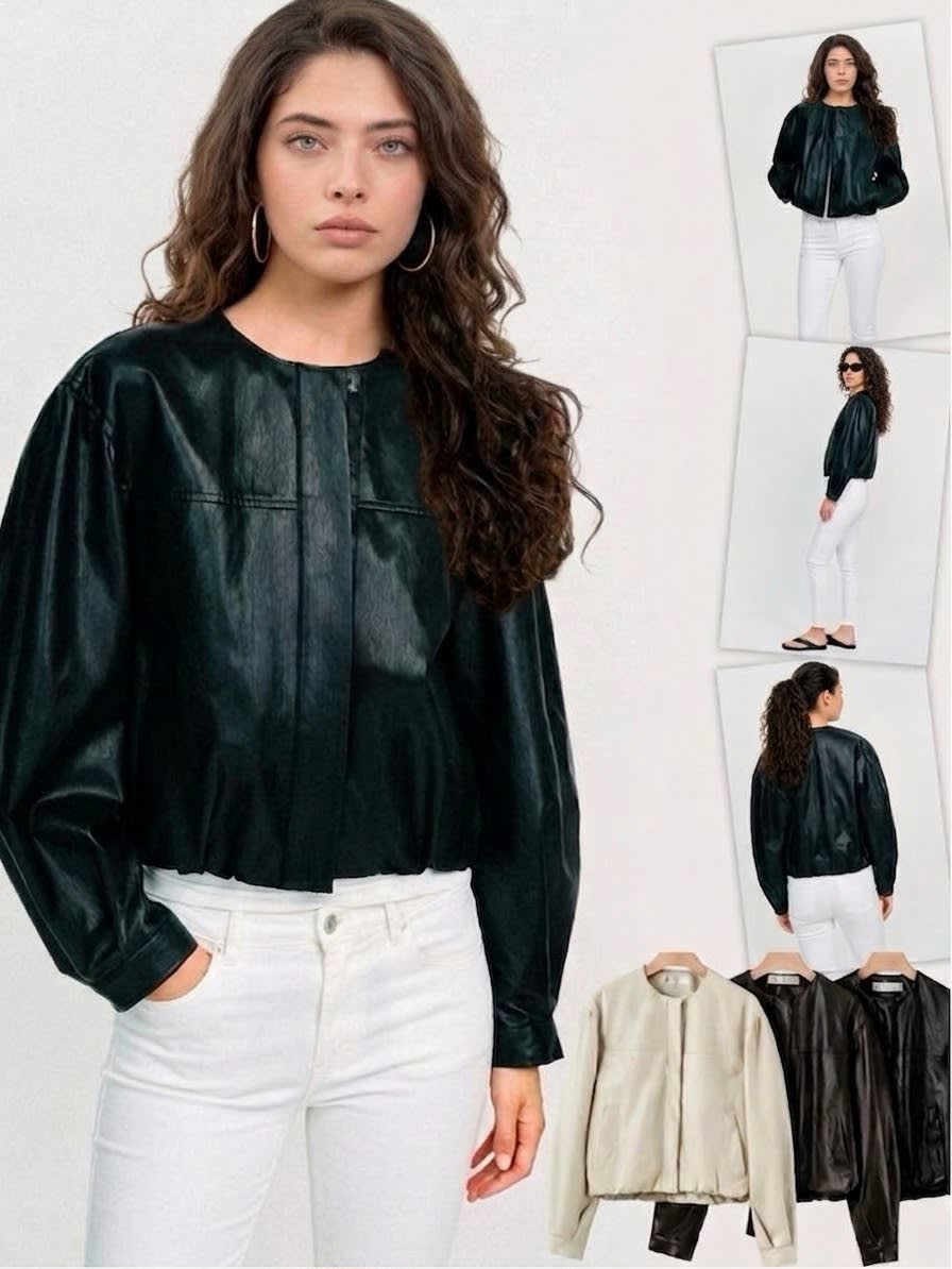 Chaqueta Bomber Eco Cuero B4-1681