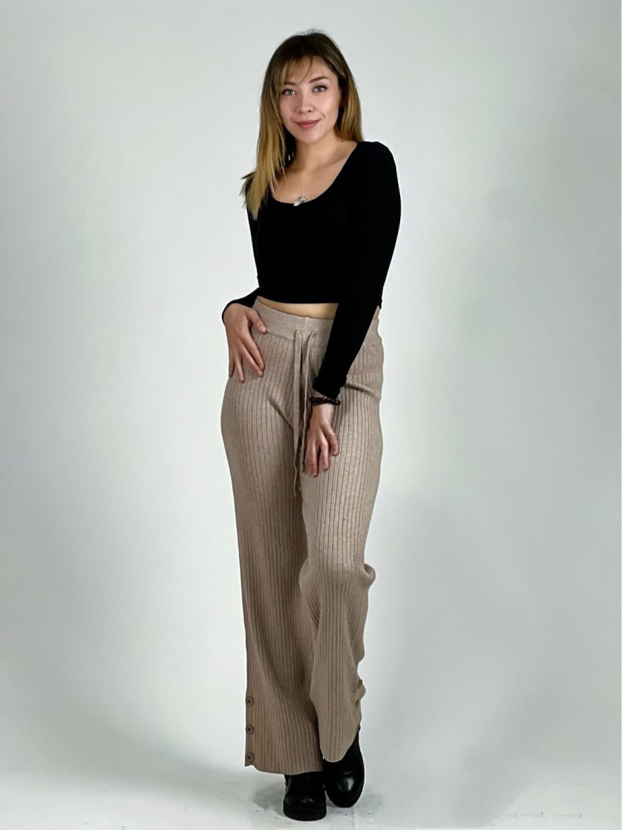Pantalon De Lana Amarrado A1-34//4011