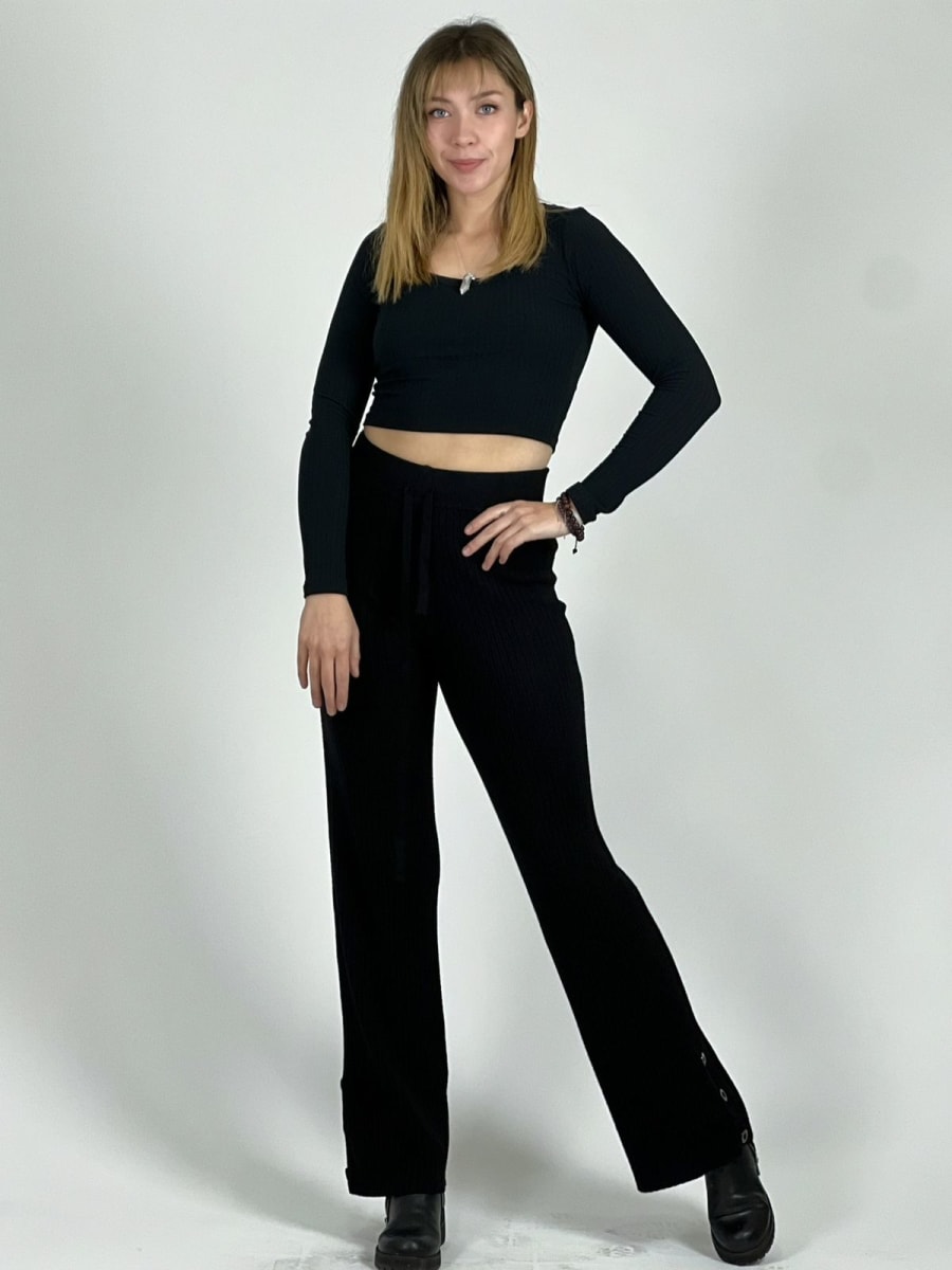 Pantalon De Lana Amarrado A1-34//4014