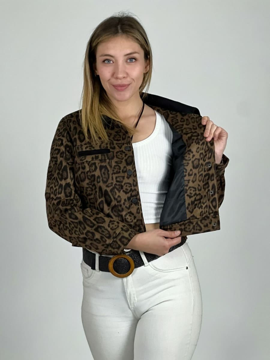 Chaqueta Gamuza con Forro Print A4-933