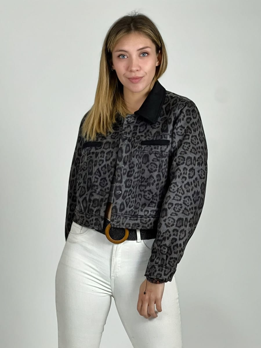 Chaqueta Gamuza con Forro Print A4-936