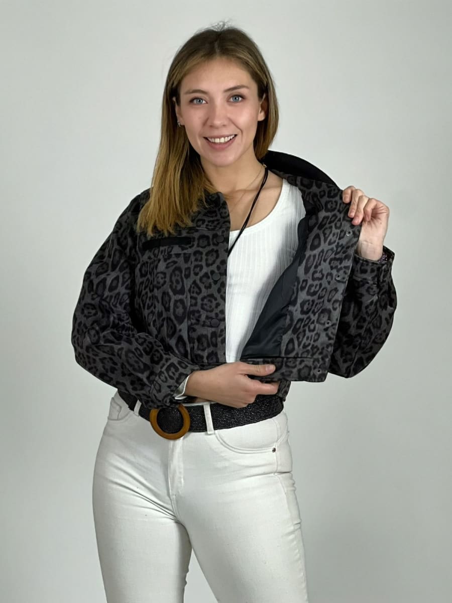 Chaqueta Gamuza con Forro Print A4-938
