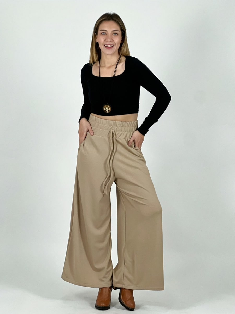 Pantalon Holgado Pretina Alta Elasticada A4-884