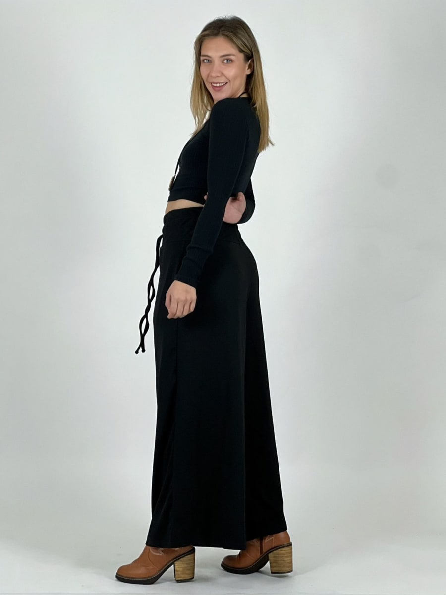 Pantalon Holgado Pretina Alta Elasticada A4-888