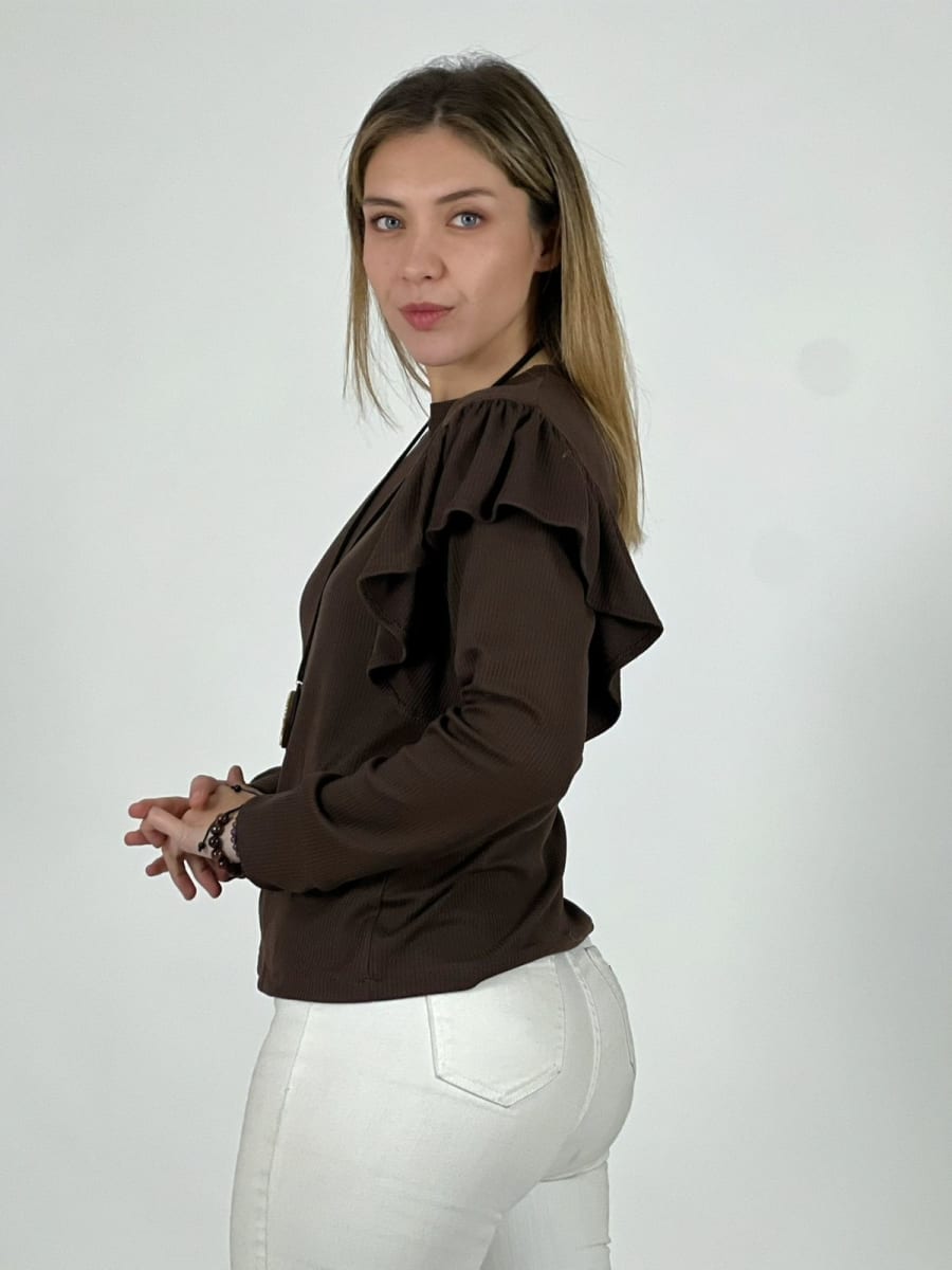 Polera Monserrat faroleo en Hombros A3-743