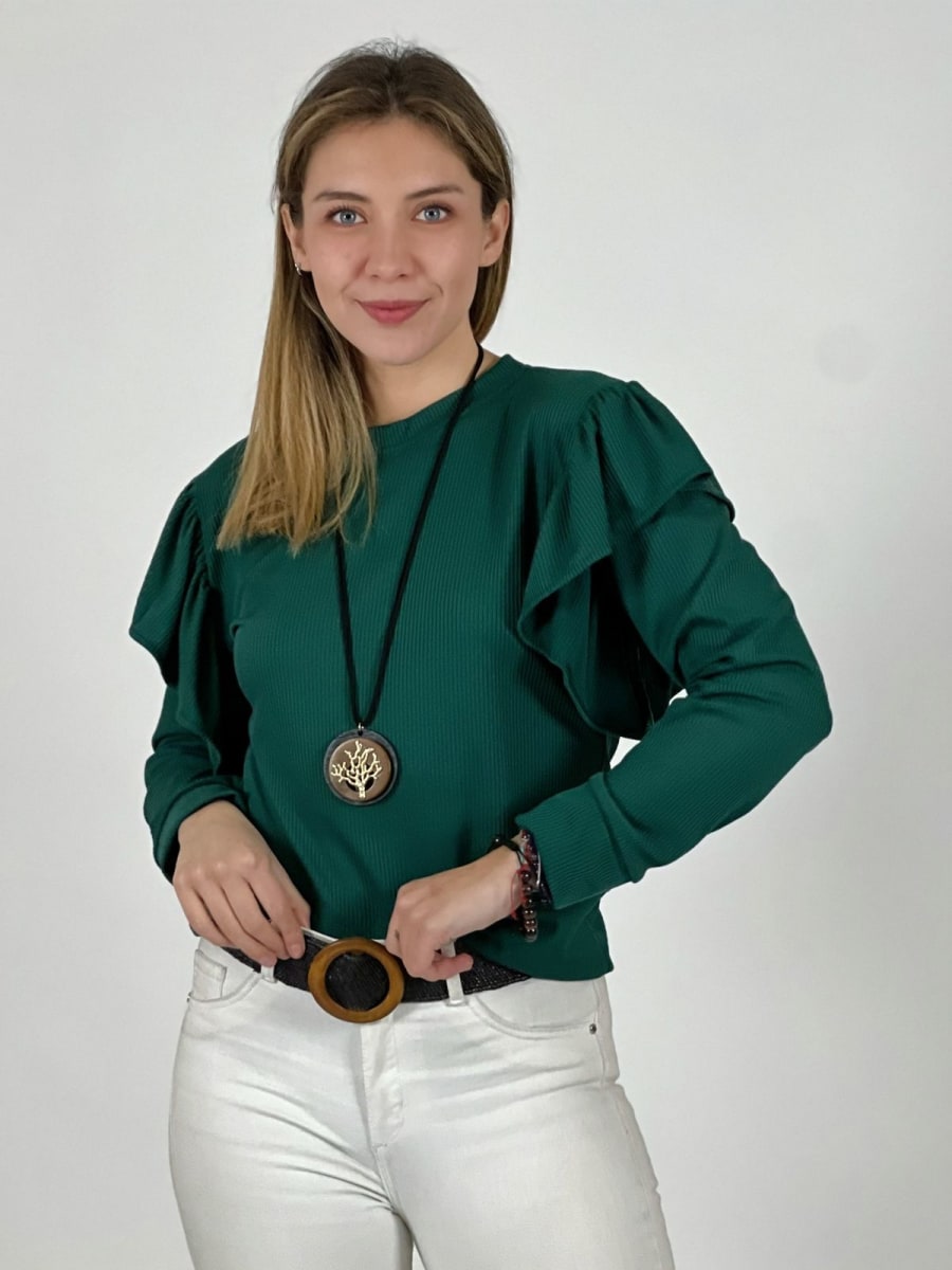 Polera Monserrat faroleo en Hombros A3-7410