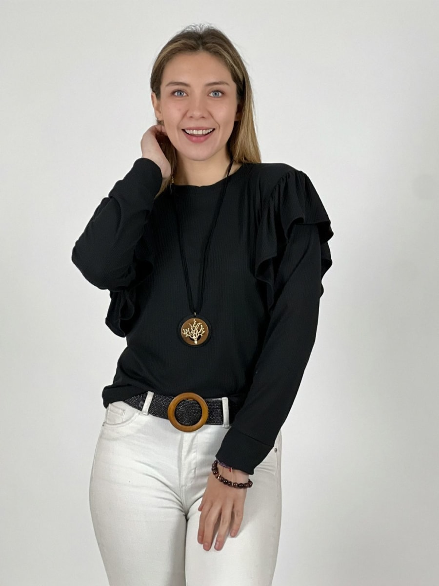Polera Monserrat faroleo en Hombros A3-748