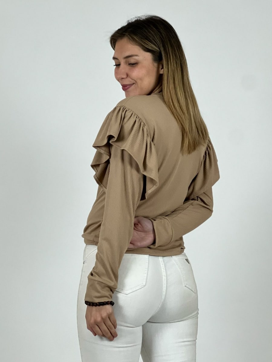 Polera Monserrat faroleo en Hombros A3-746