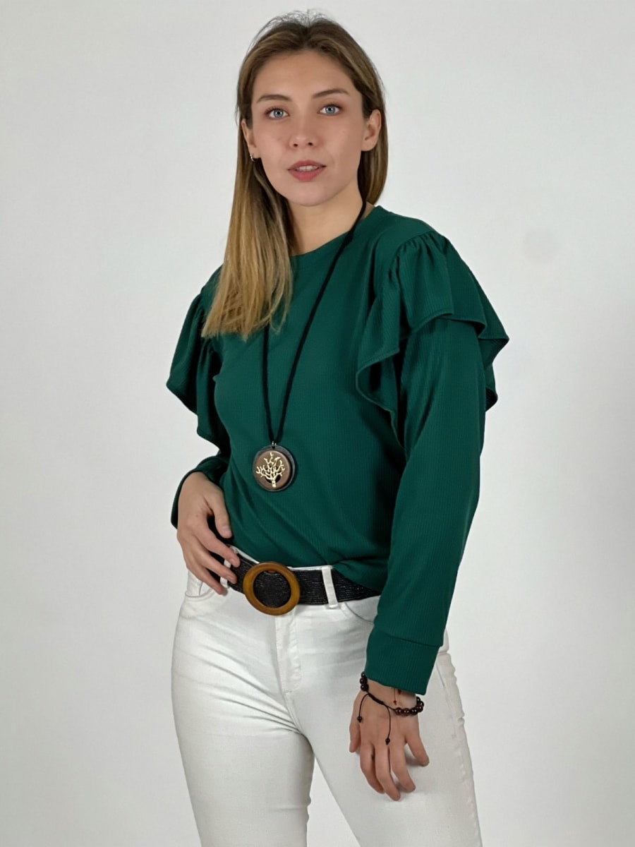 Polera Monserrat faroleo en Hombros A3-7412