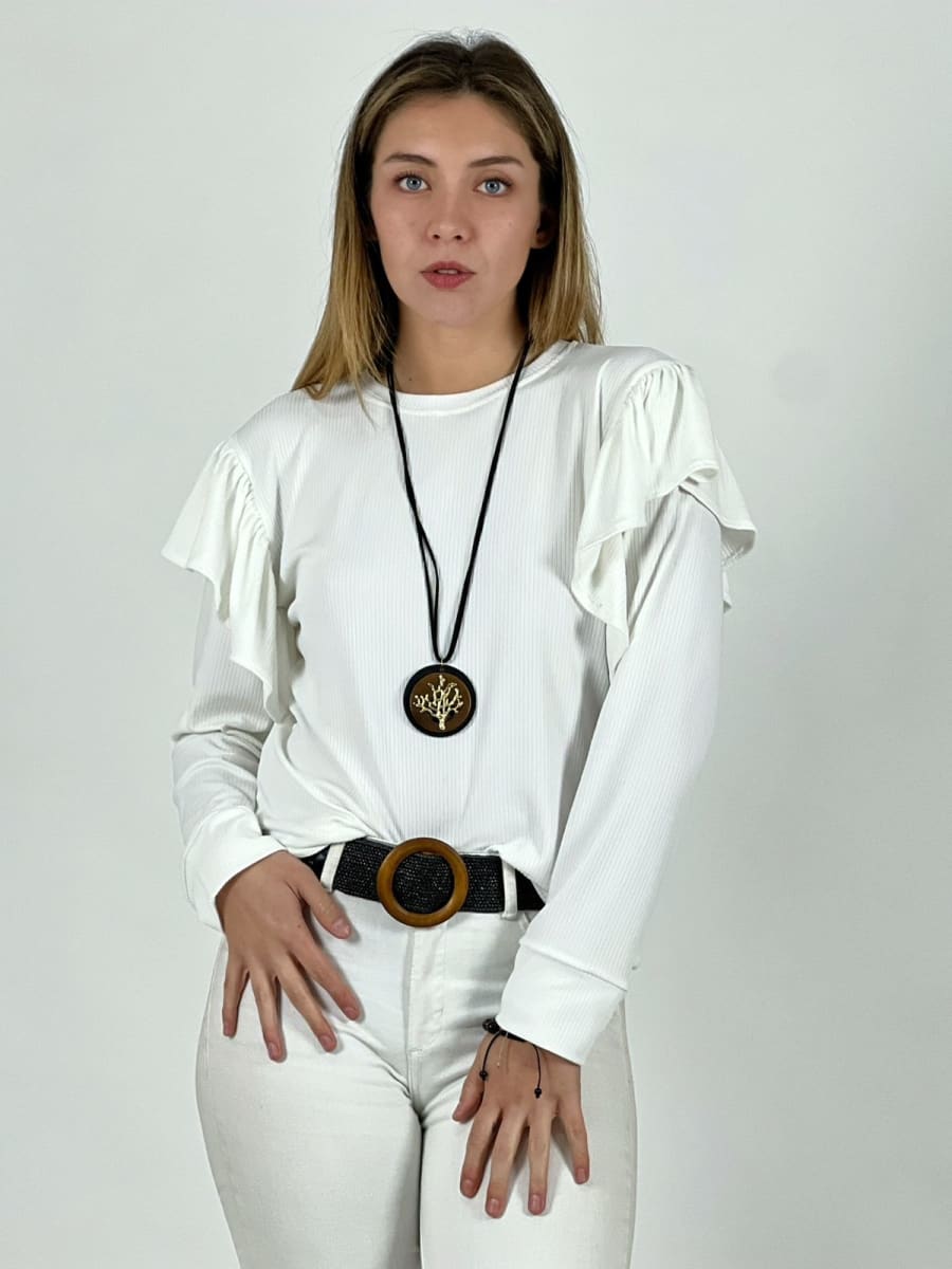 Polera Monserrat faroleo en Hombros A3-7414