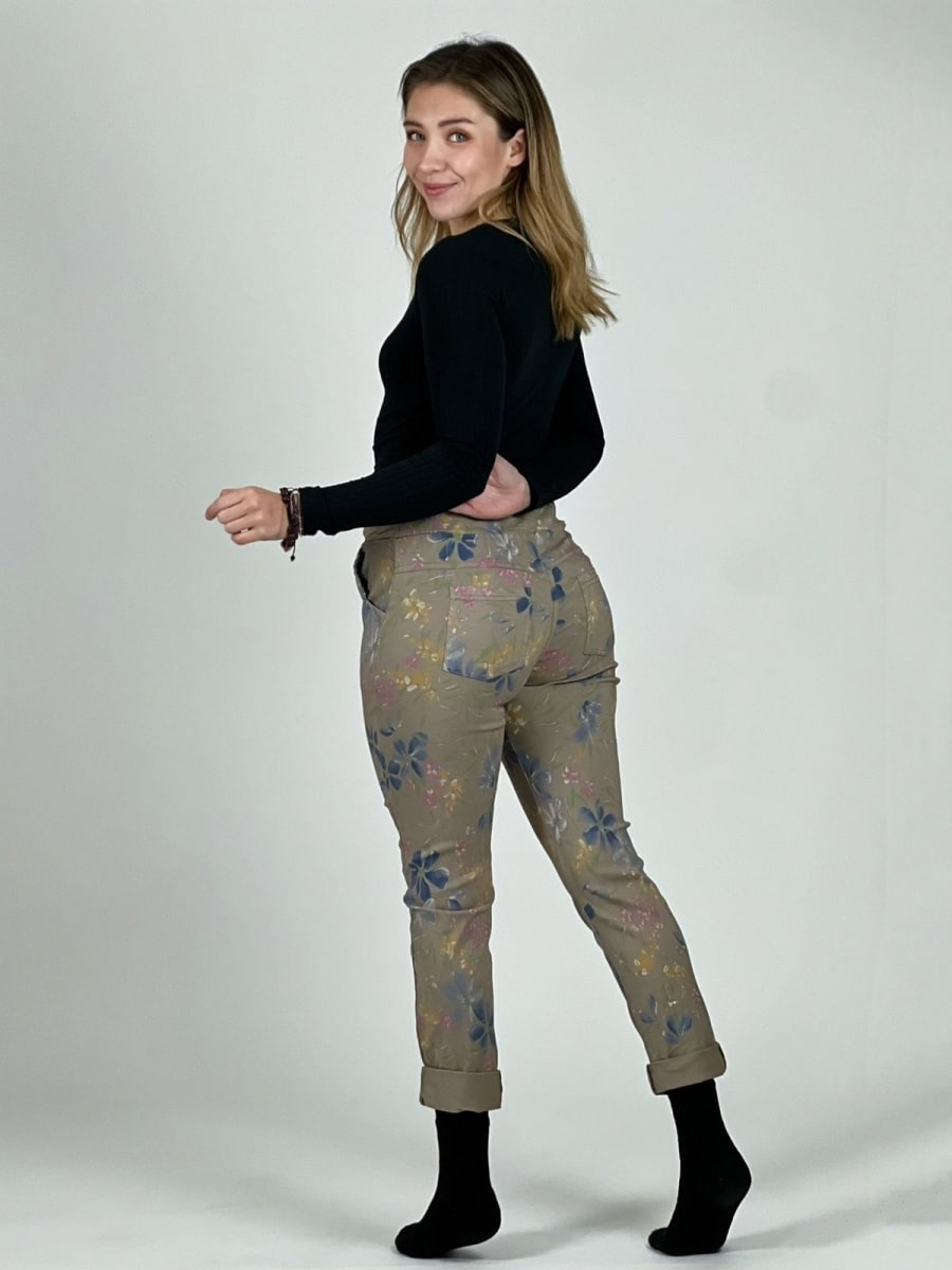 Jogger Italiano Estampado Multifloral A1-113