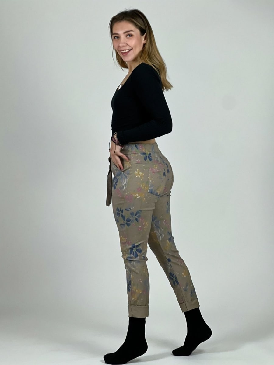 Jogger Italiano Estampado Multifloral A1-114