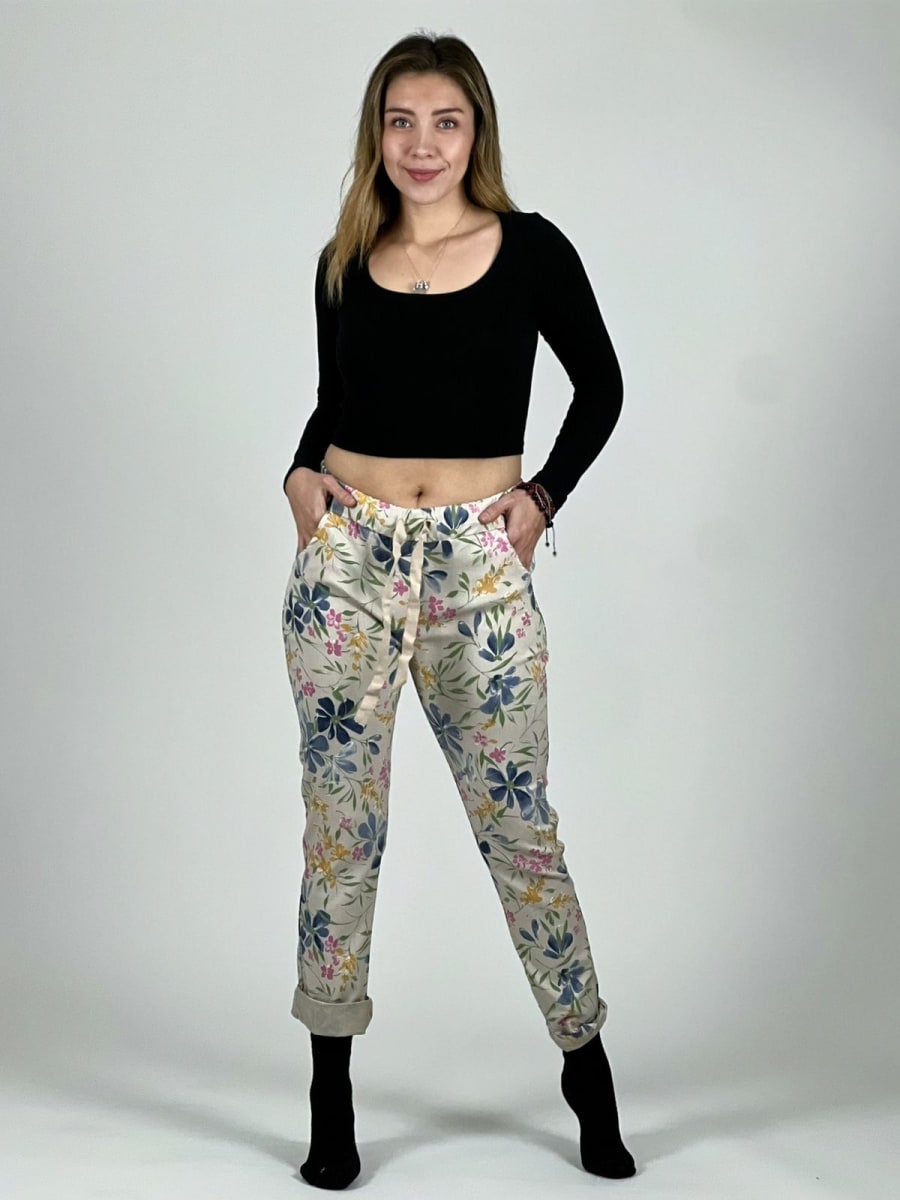 Jogger Italiano Estampado Multifloral A1-116