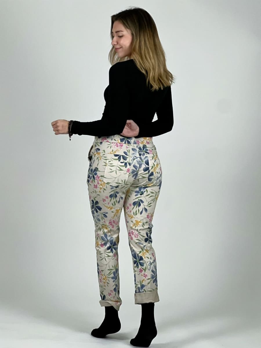 Jogger Italiano Estampado Multifloral A1-117