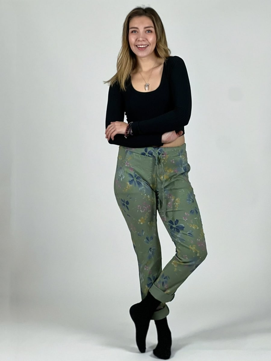 Jogger Italiano Estampado Multifloral A1-119