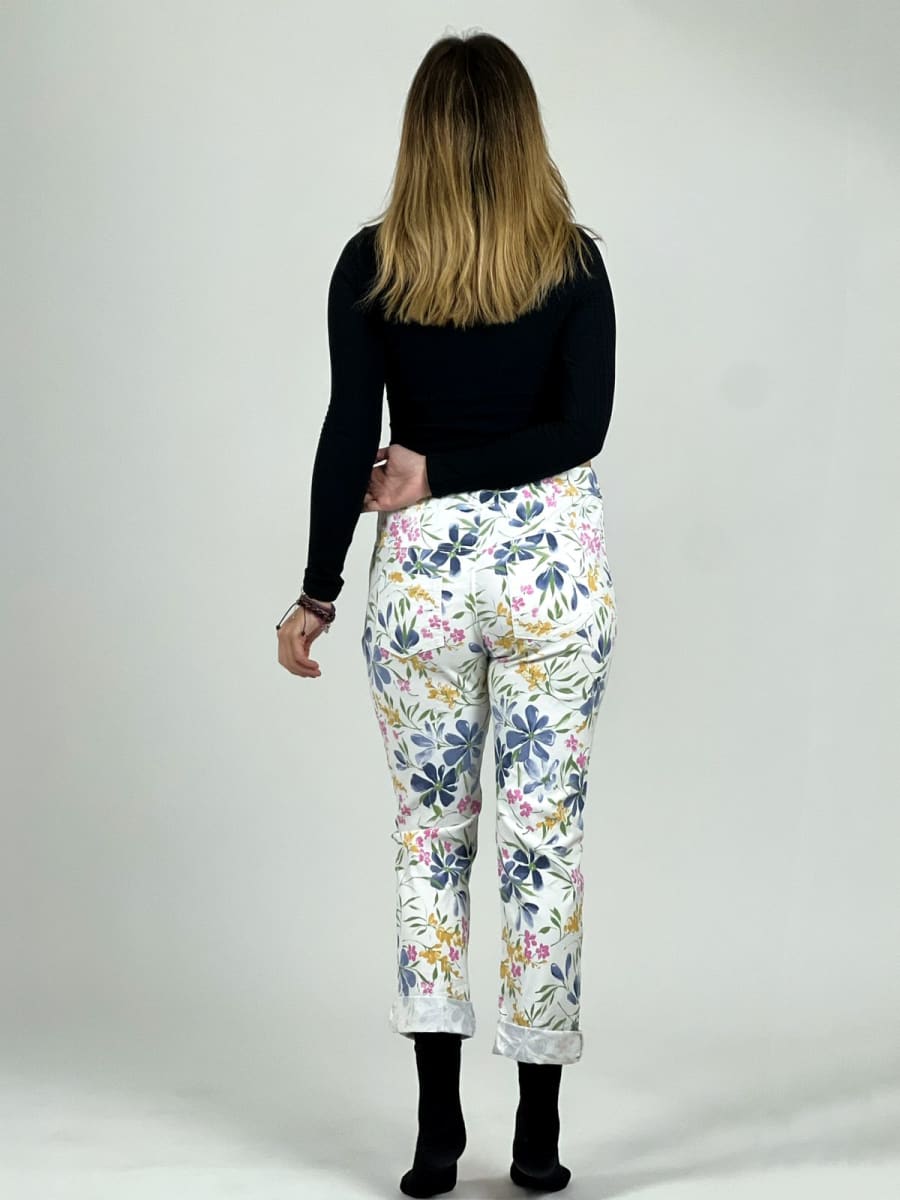 Jogger Italiano Estampado Multifloral A1-1116
