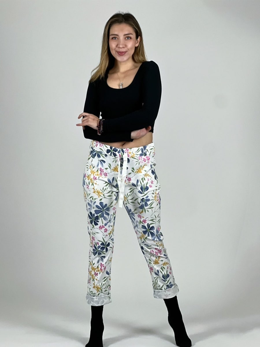 Jogger Italiano Estampado Multifloral A1-1114