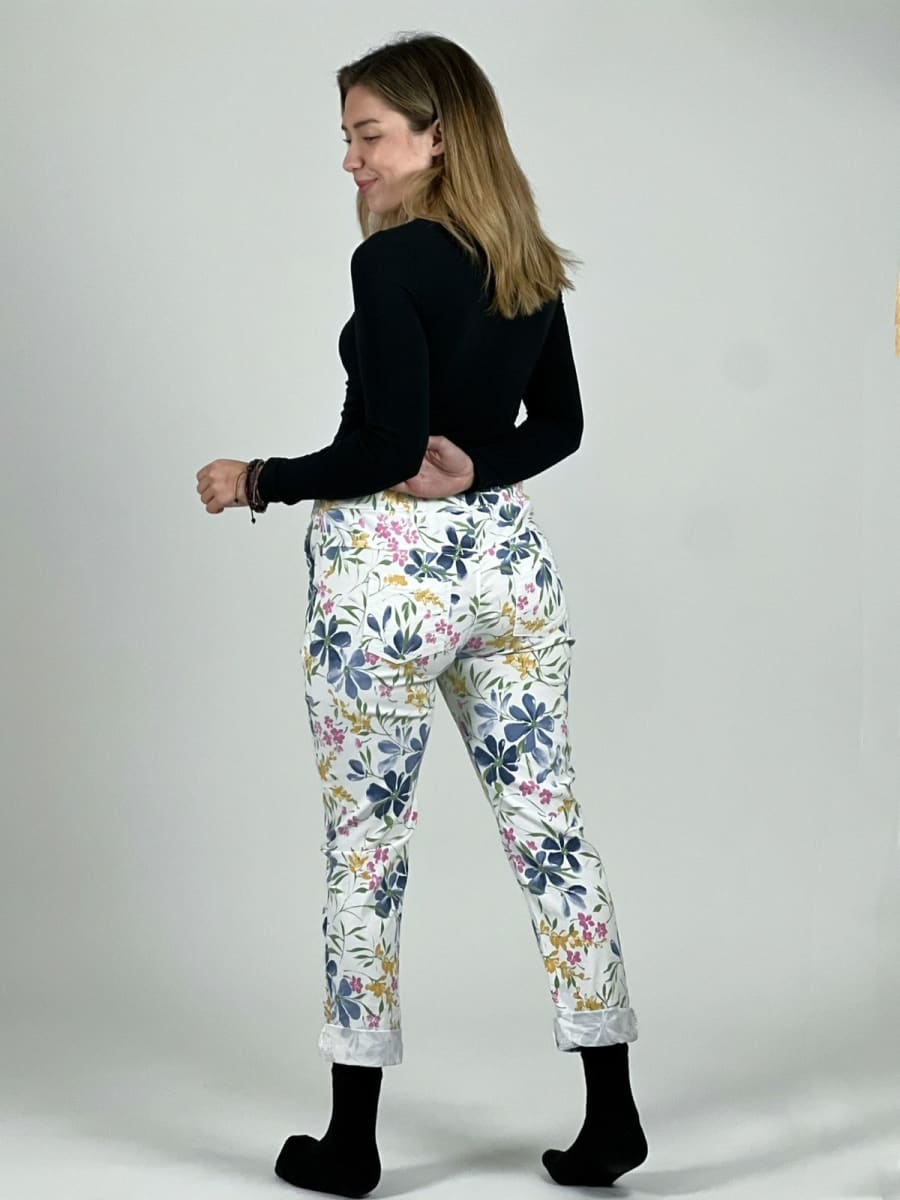 Jogger Italiano Estampado Multifloral A1-1115
