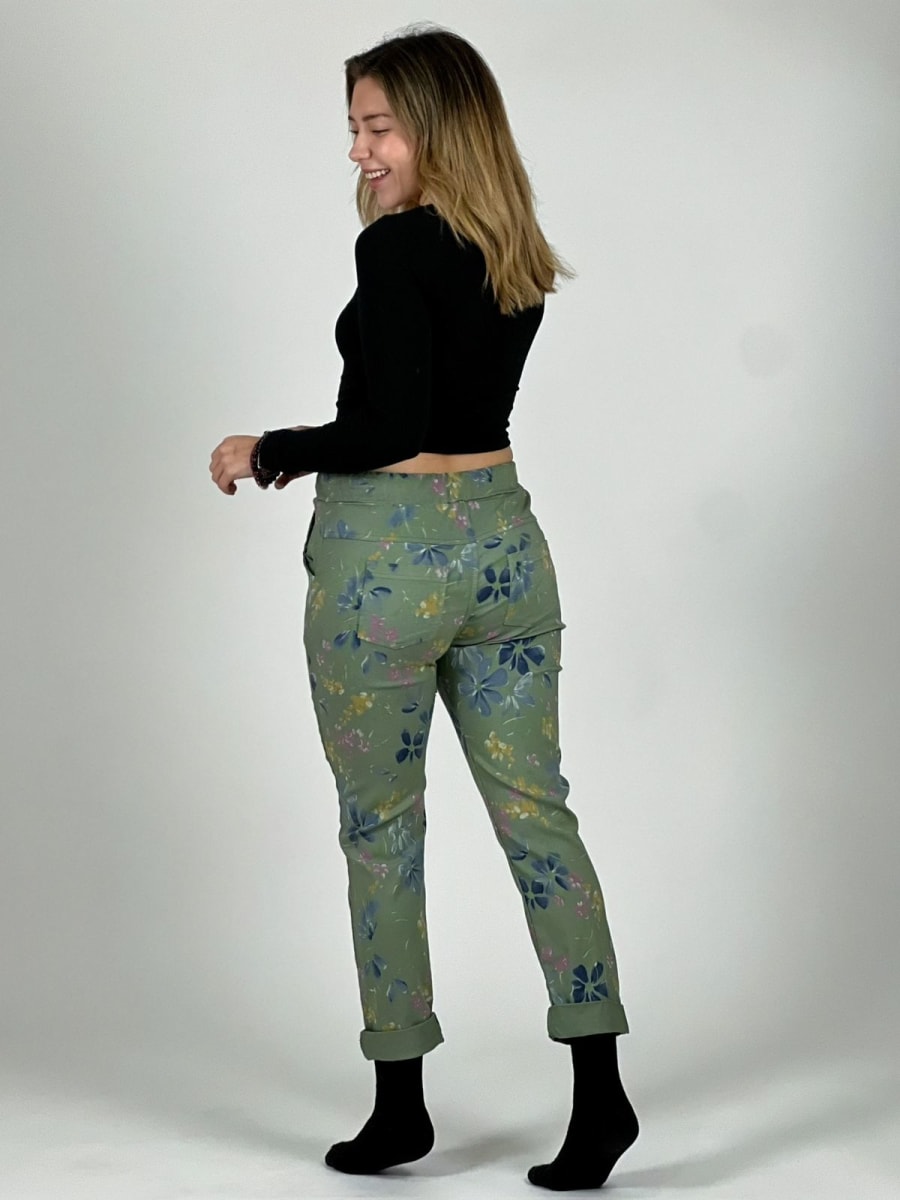 Jogger Italiano Estampado Multifloral A1-1111