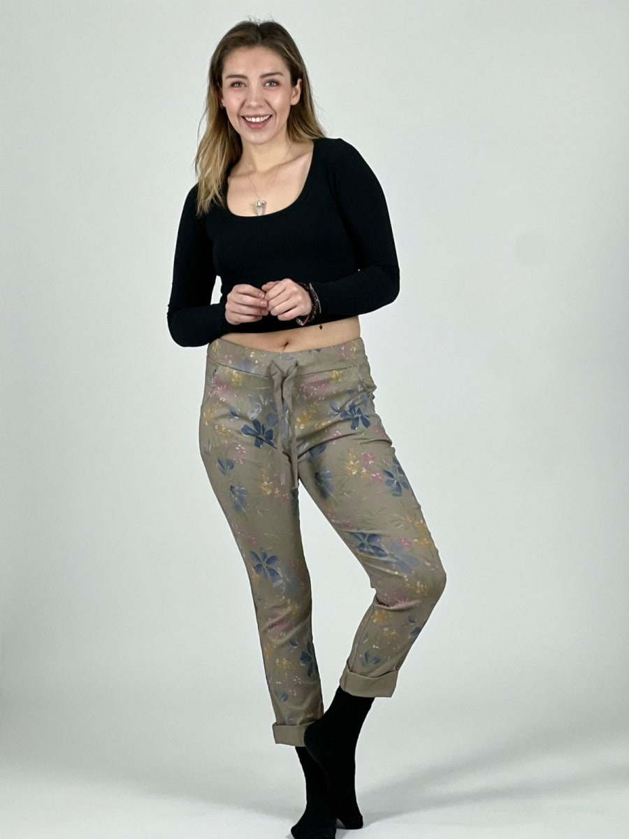 Jogger Italiano Estampado Multifloral A1-112