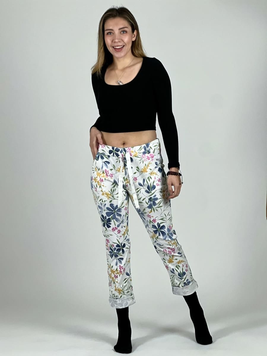 Jogger Italiano Estampado Multifloral A1-1113