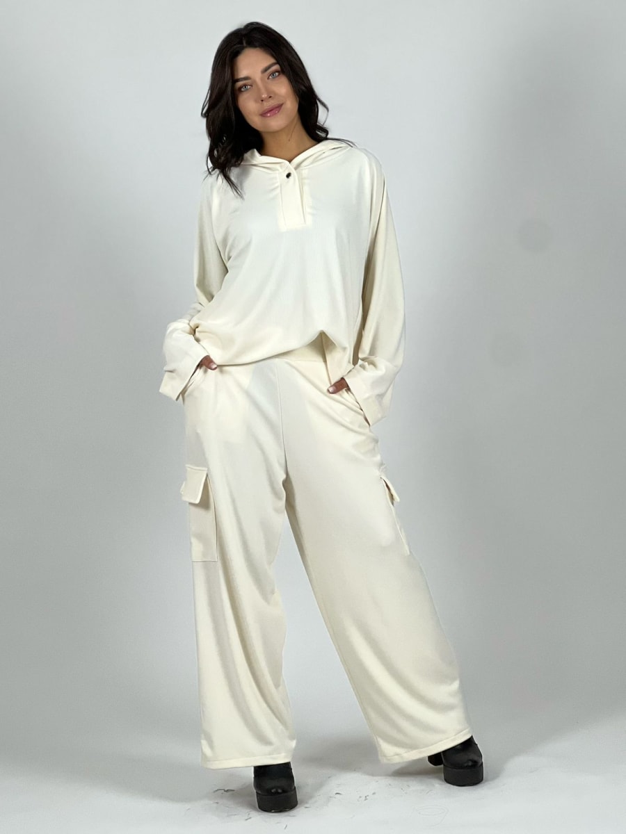 Conjunto Pantalon Cargo/Poleron Canguro A4-861