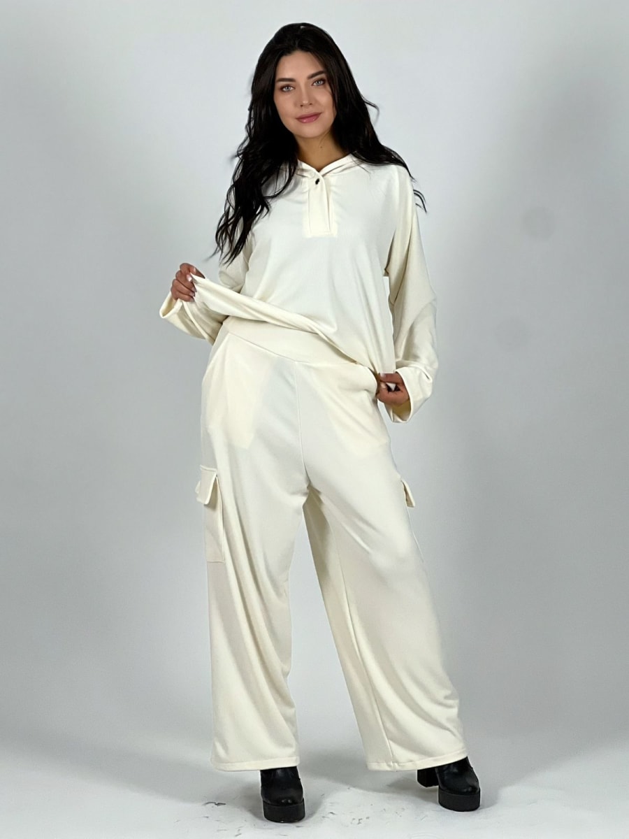 Conjunto Pantalon Cargo/Poleron Canguro A4-862