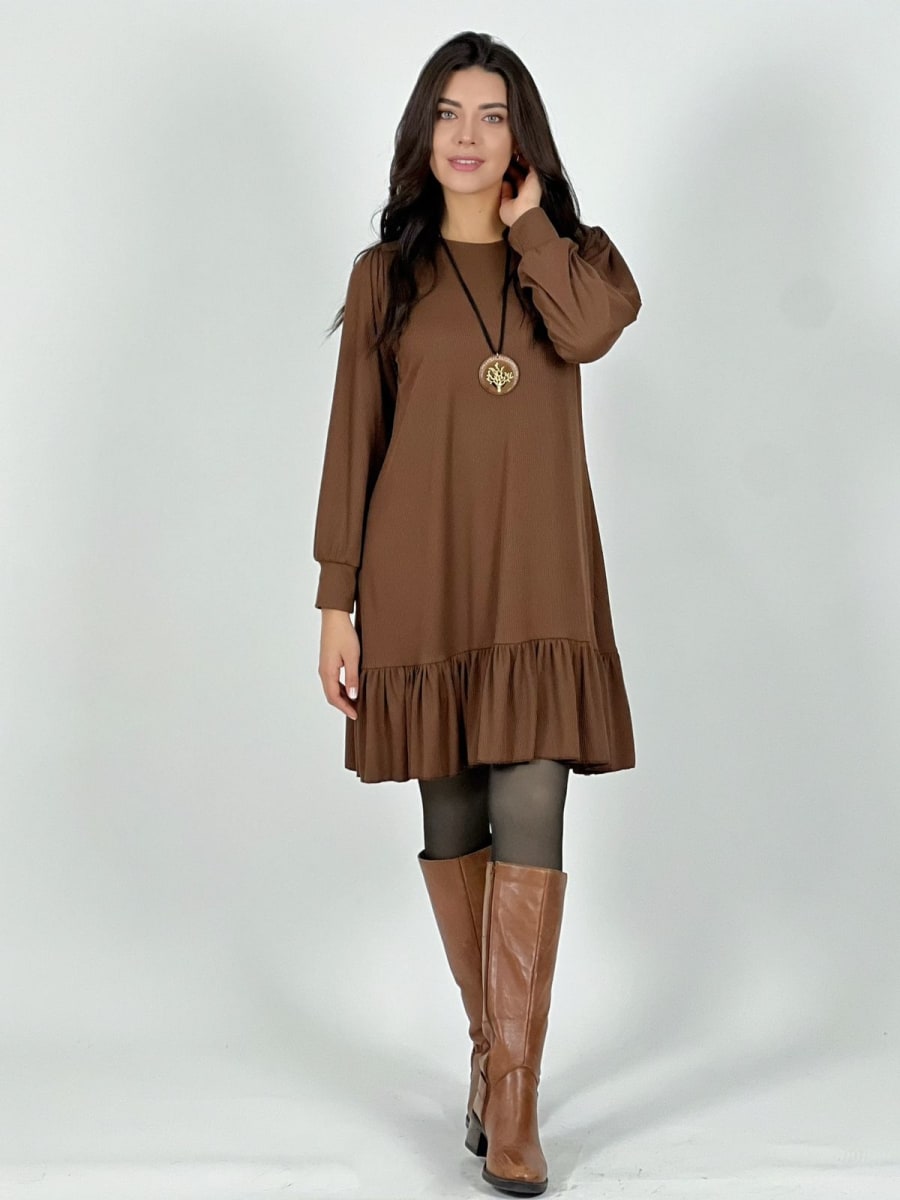 Mini Vestido con Vuelo Tela Monserrat A3-82a2