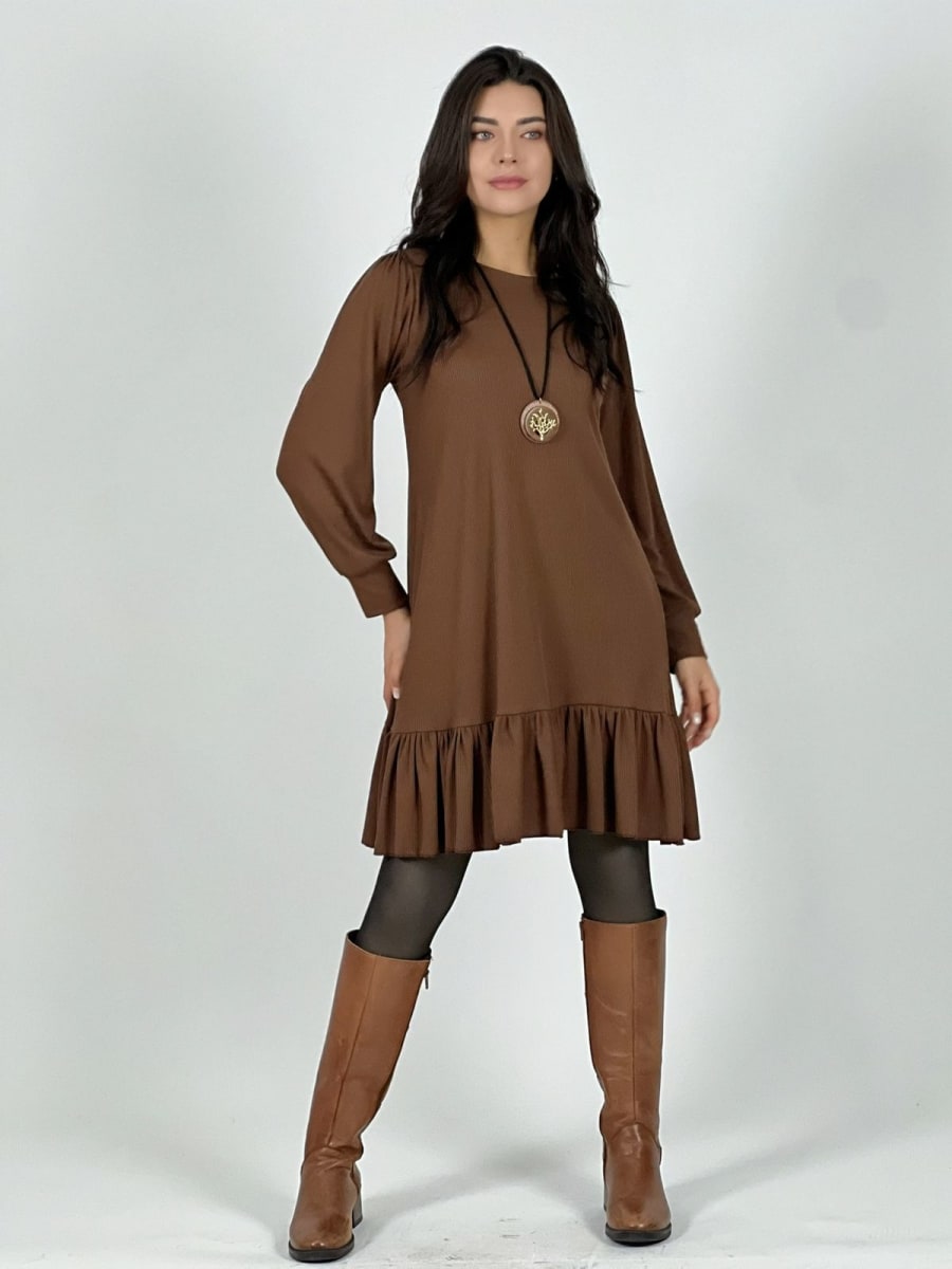 Mini Vestido con Vuelo Tela Monserrat A3-82a1