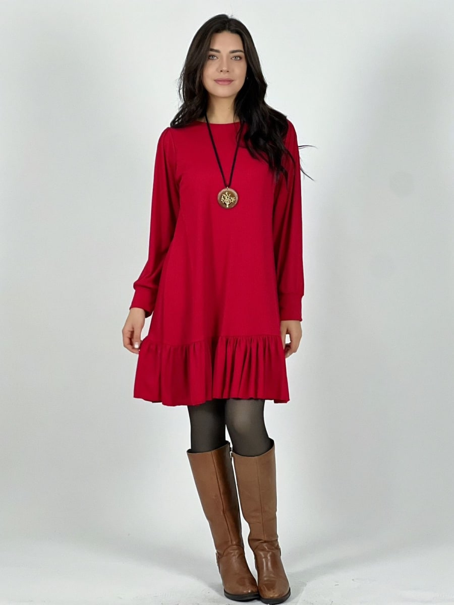 Mini Vestido con Vuelo Tela Monserrat A3-82a10