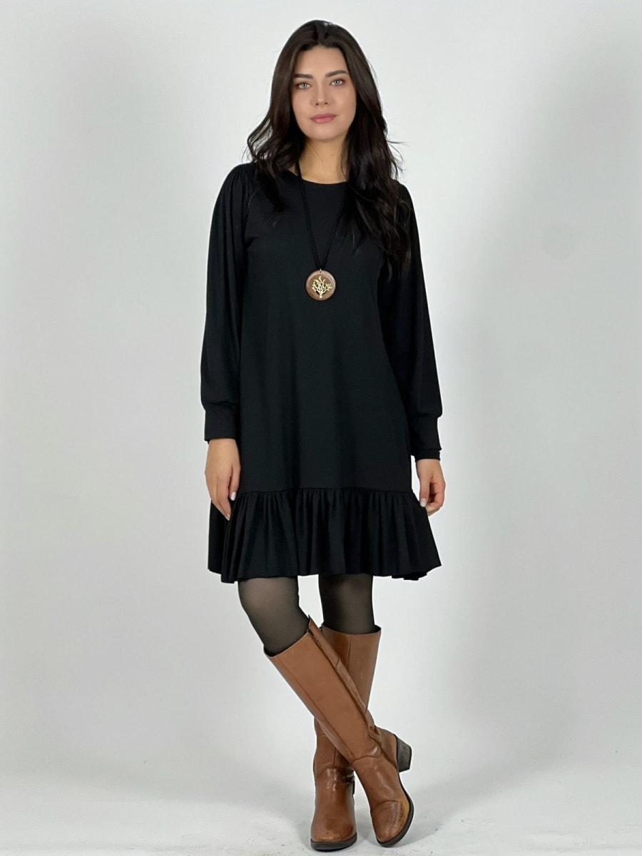 Mini Vestido con Vuelo Tela Monserrat A3-82a12