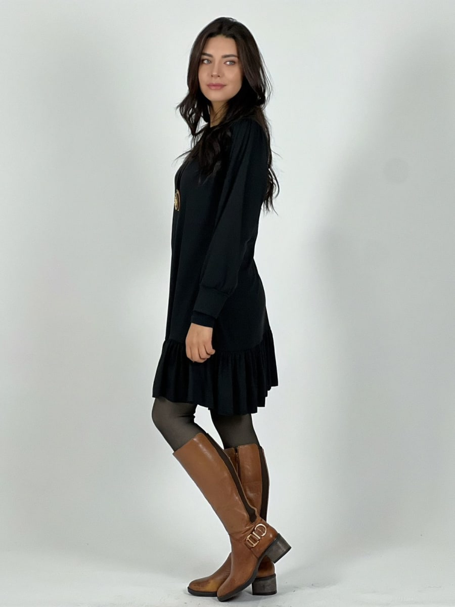 Mini Vestido con Vuelo Tela Monserrat A3-82a14